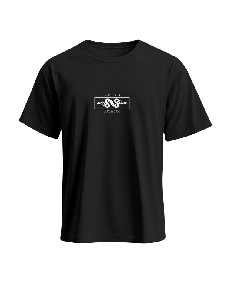ATLAS - Minimalist Black T-Shirt