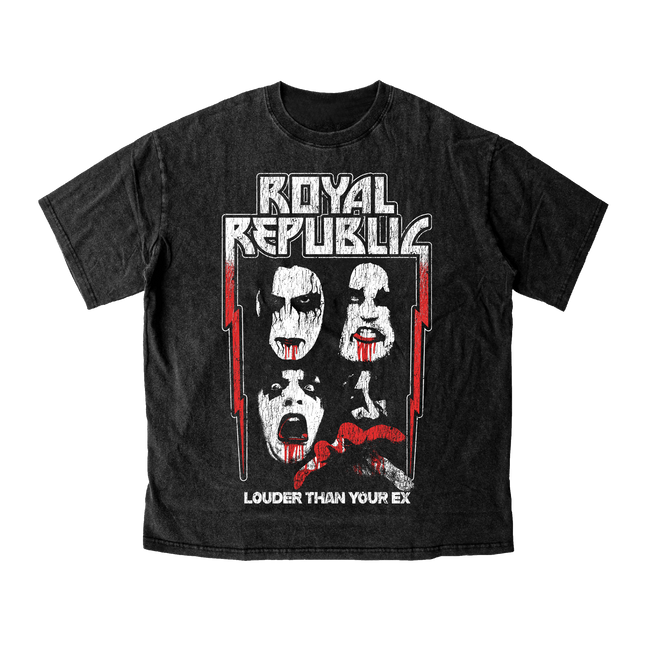 ROYAL REPUBLIC - Louder Than Your Ex T-Shirt (Acid Washed Oversize)