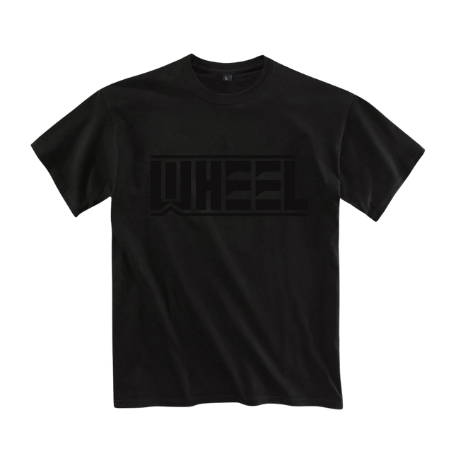 WHEEL - Logo Black On Black T-Shirt